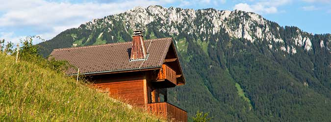 Chalets with hotel services