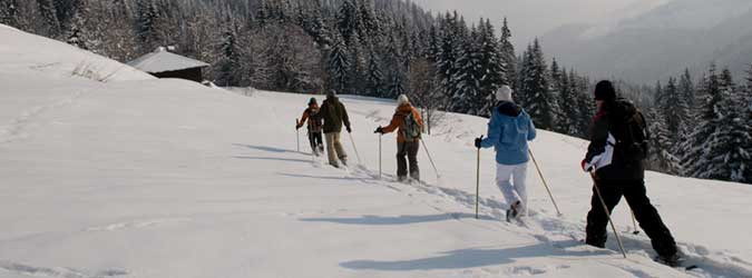 Snowshoe trekking