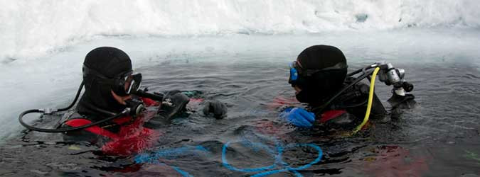 Under-ice diving