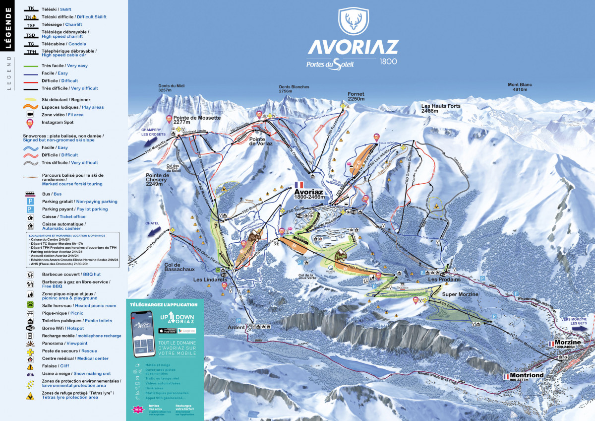 Plan des pistes Avoriaz
