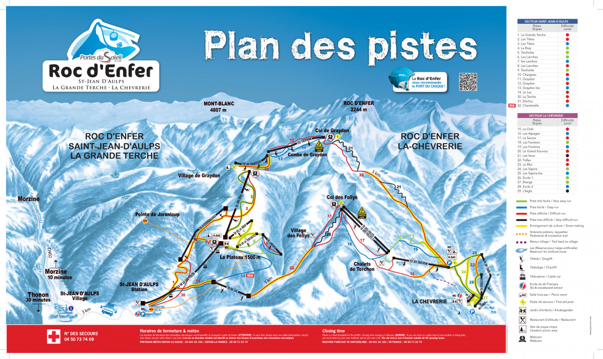 Roc d'Enfer Piste Map