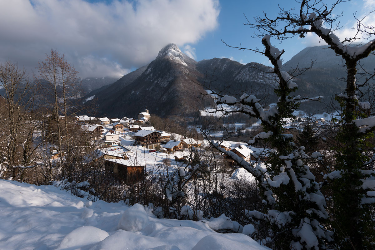 Village de La Baume en hiver