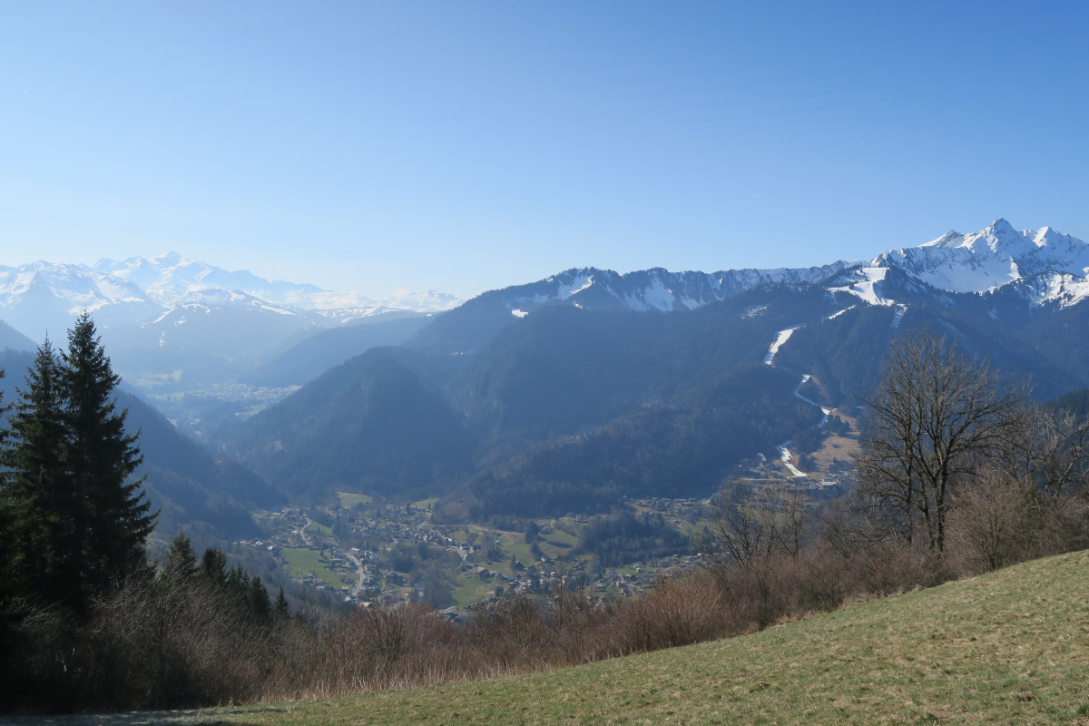 vue mont Blanc et roc d'Enfer