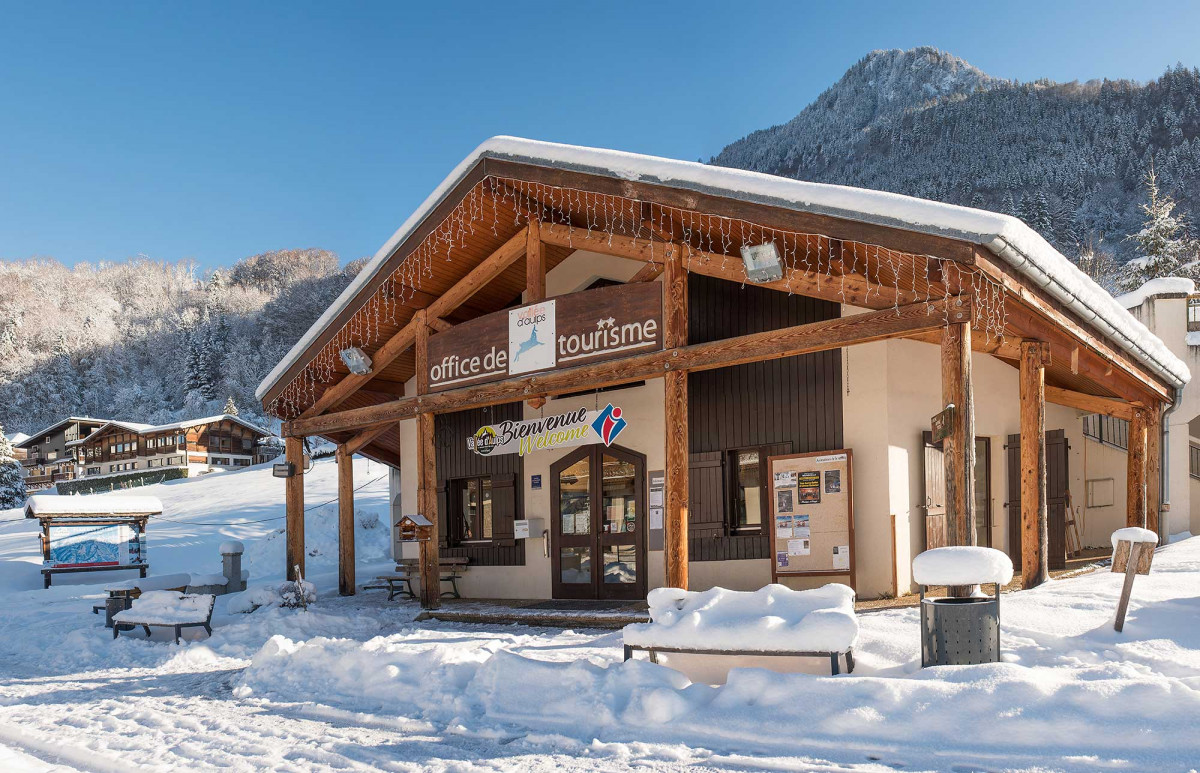 Le bureau d'accueil en hiver