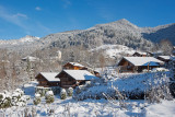 Le village de Le Biot en hiver