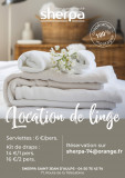 Affiche Sherpa location linge.