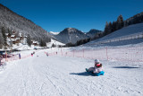 Descente en luge au Col du Corbier