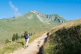 La montée avant la col de la Basse et la vue sur le Roc d'Enfer