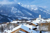 Le village de Le Biot en hiver