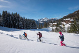 Balade en raquettes sur le front de neige