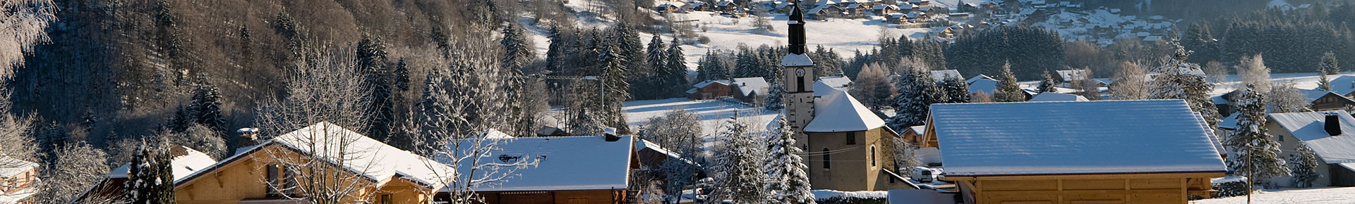 Le village d'Essert-Romand en hiver