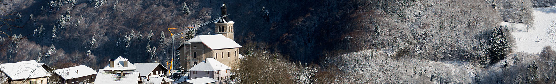 Le village de La Baume en hiver