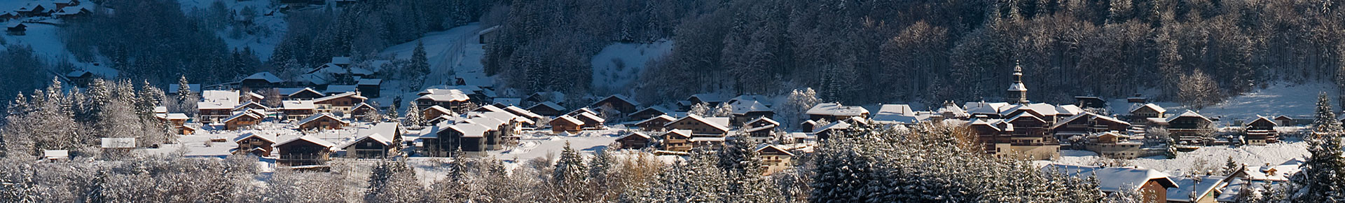 Le village de Montriond en hiver
