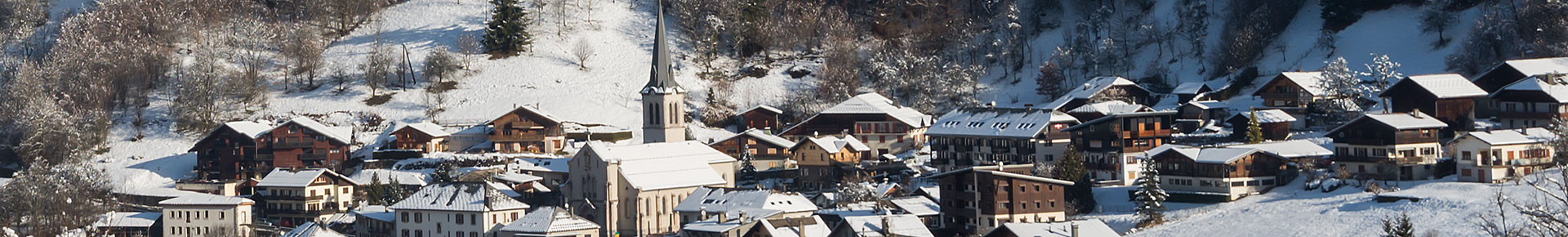 Le village de Saint Jean d'Aulps en hiver