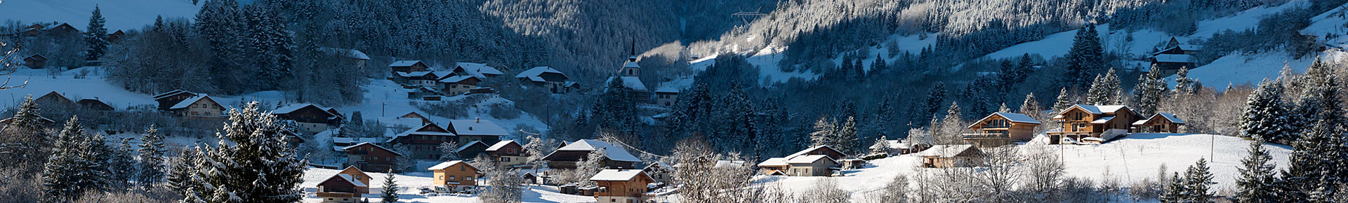 Le village de Seytroux en hiver