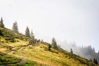 Sortie de ebike dans le brouillard