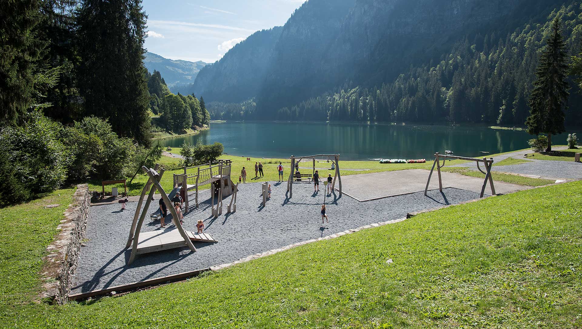 Montriond Lake children's playground