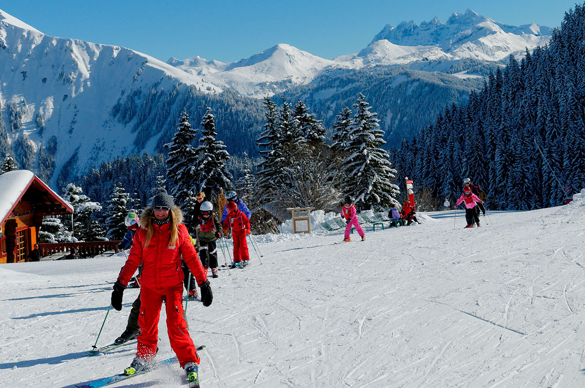 Cours collectif de ski alpin