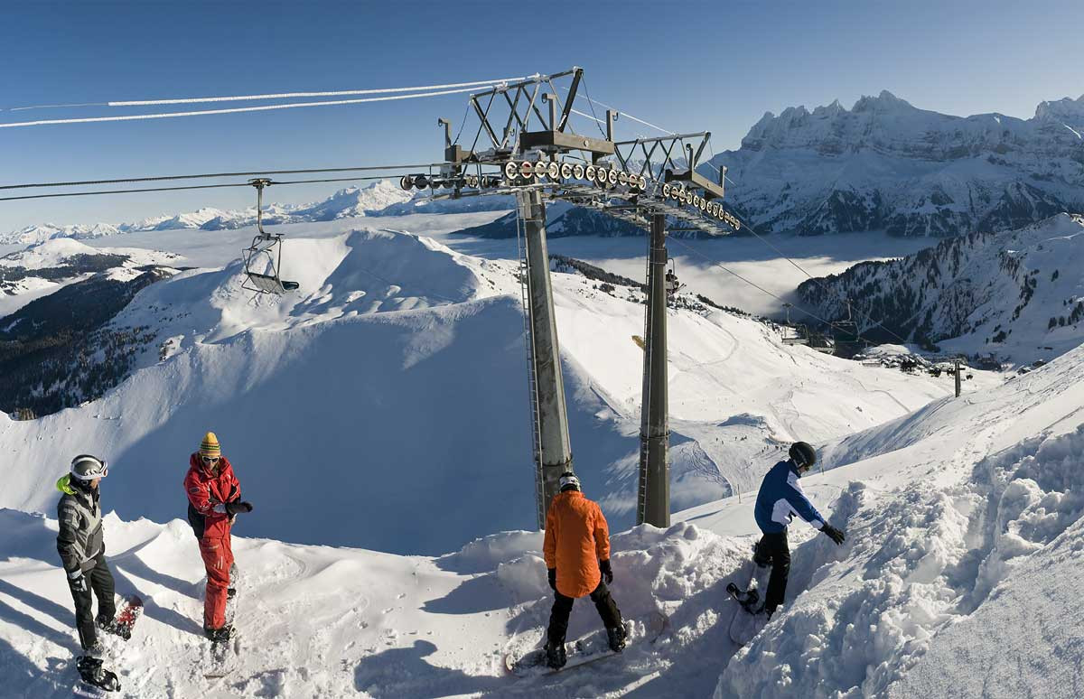 Snowboard session-ESF Montriond