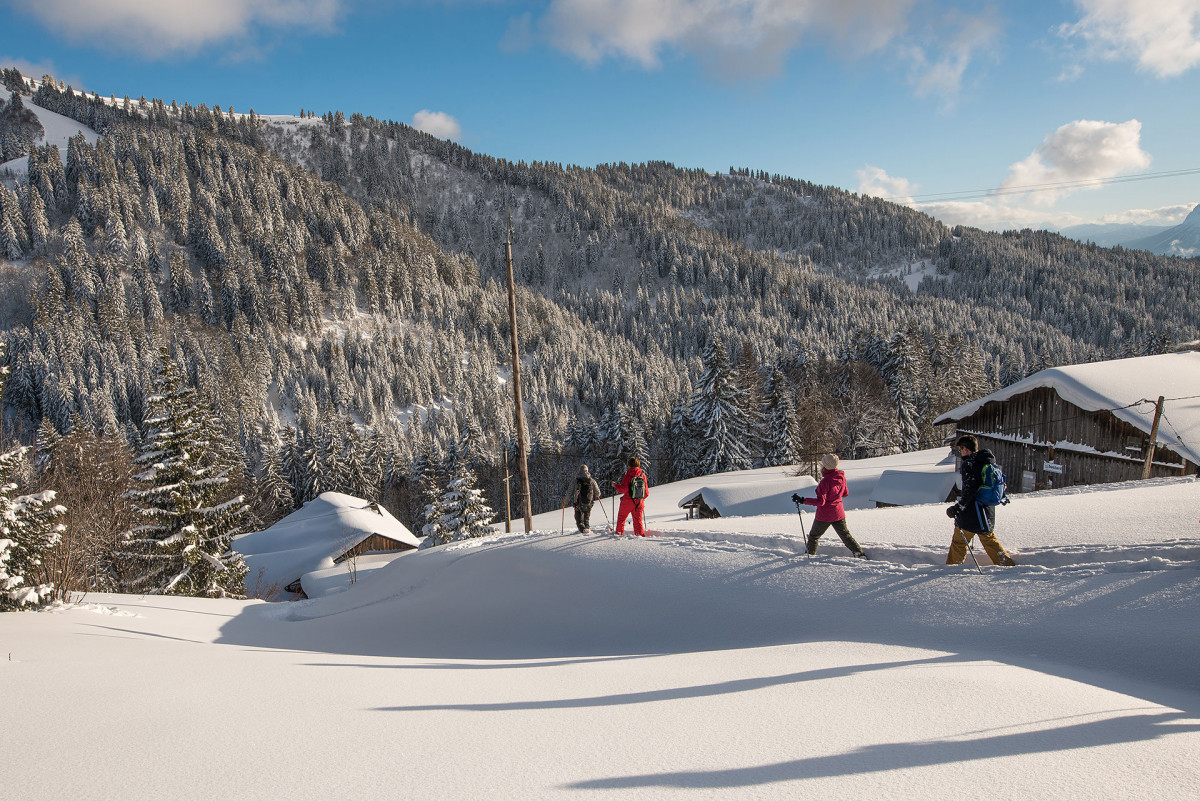 Balade en raquettes au dessus du Col de l'Encrenaz
