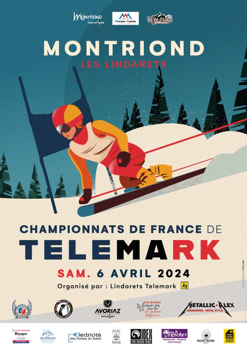 Le championnat de France de télémark a lieu à Montriond - Les Lindarets en 2024.