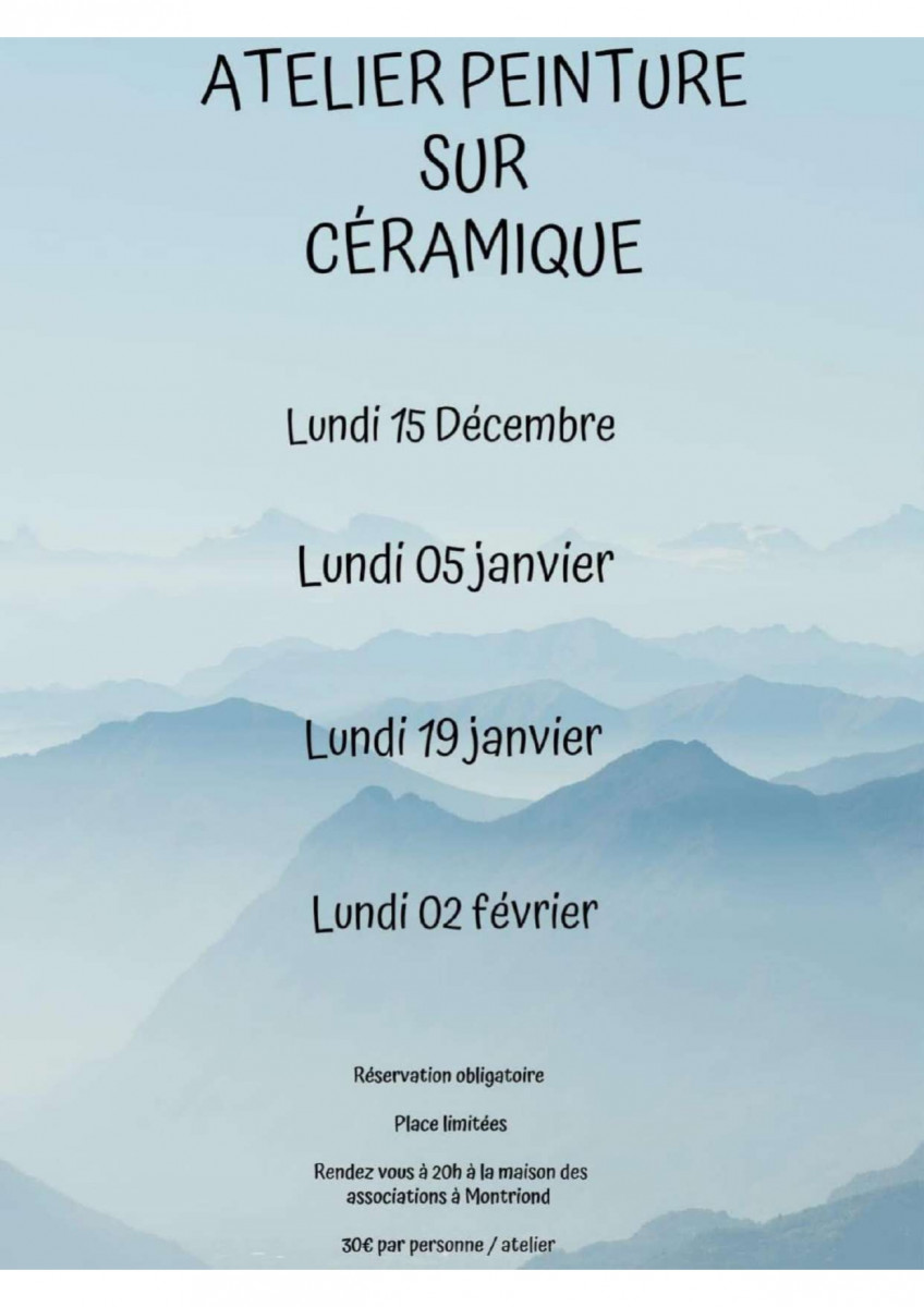 Atelier peinture céramique - Montriond