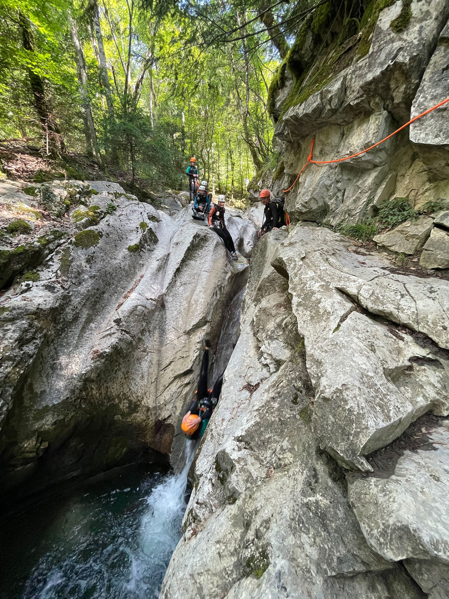 Canyoning au canyon de Nyon à Morzine