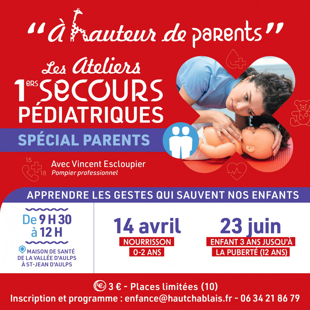 A hauteur de parents : Atlier 1er secours pédiatriques_Saint-Jean-d'Aulps - © cchc A hauteur de parents : Atlier 1er secours pédiatriques_Saint-Jean-d'Aulps