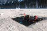 plongée sous glace au lac