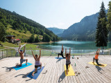 Yoga at Montriond Lake