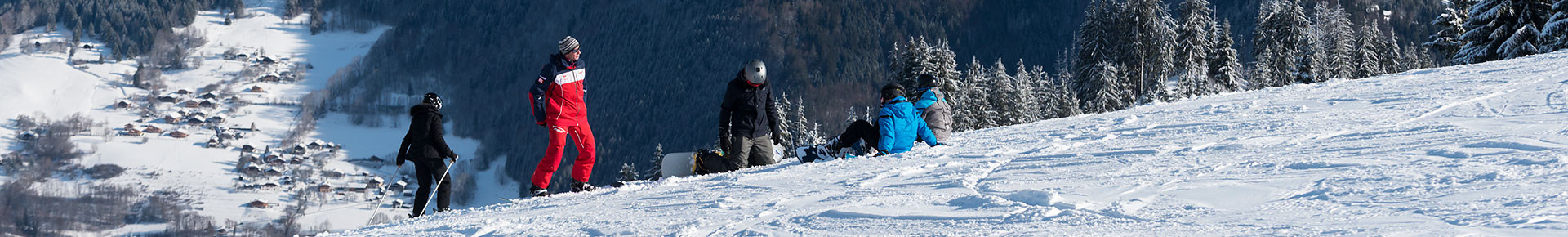 Cours collectif de snowboard